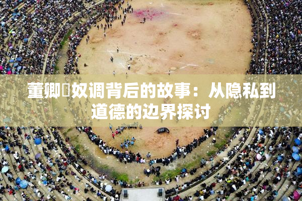 董卿婬奴调背后的故事：从隐私到道德的边界探讨