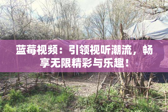 蓝莓视频：引领视听潮流，畅享无限精彩与乐趣！