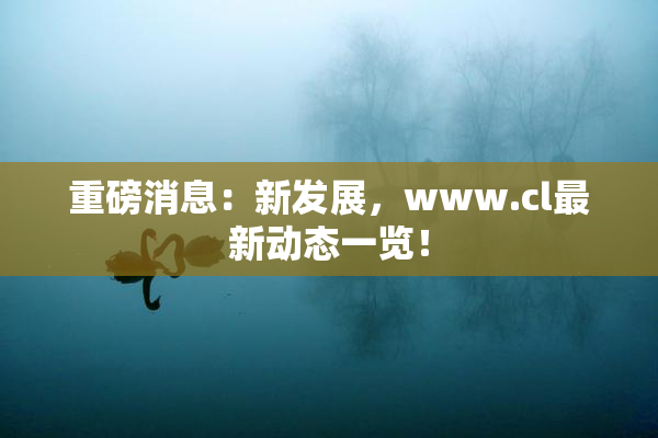 重磅消息：新发展，www.cl最新动态一览！